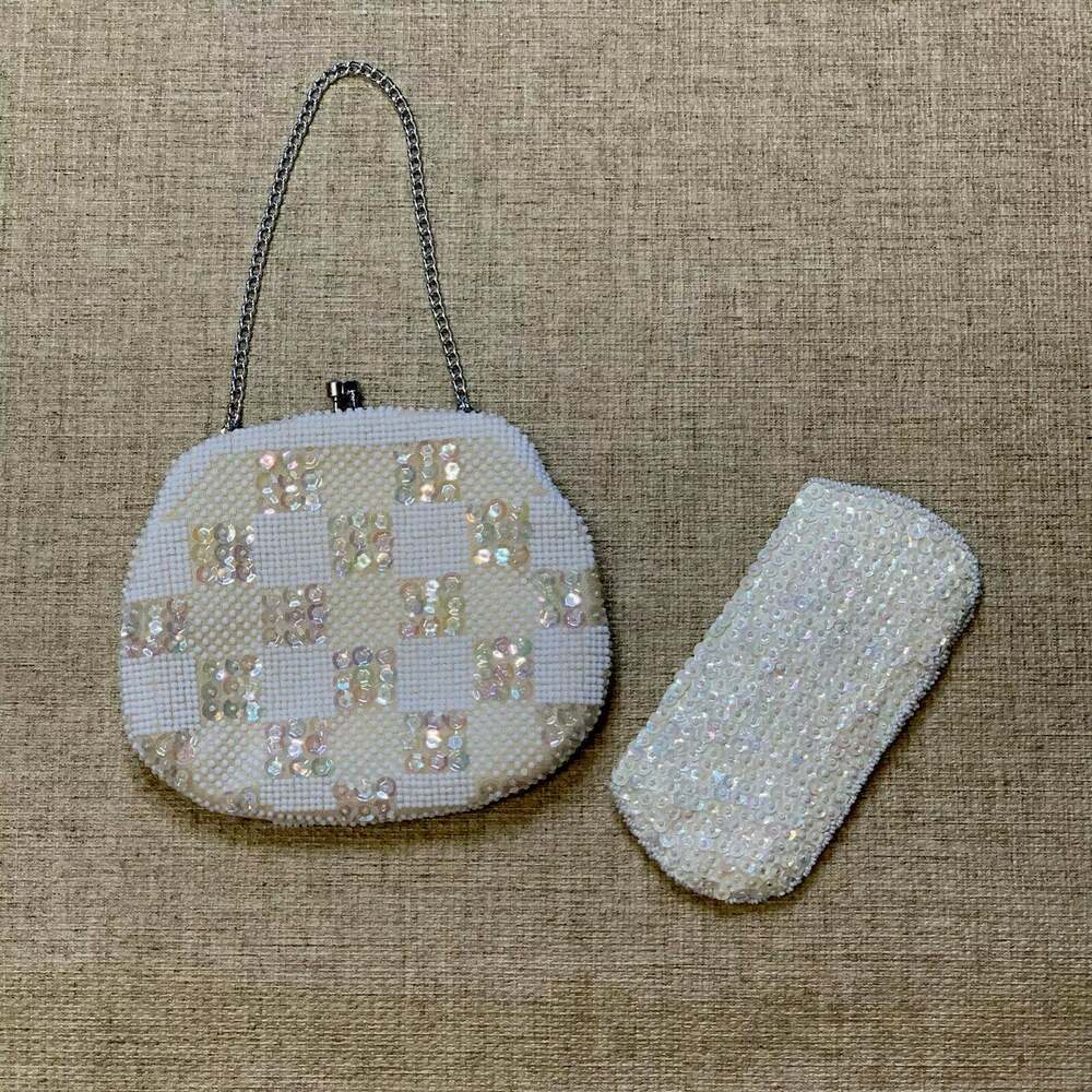Vintage Style Regal Clutch Weddings Victorian Heritage Antique Beaded Bag